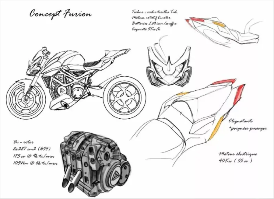 Furion M1 plug-in hybrid motorcycle